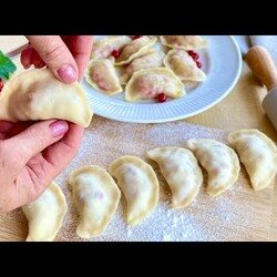 ВАРЕНИКИ на ЗАВАРНОМ ТЕСТЕ! Самое удачное, тонкое тесто для Вареников с Ягодами!