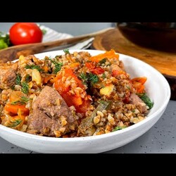 Обалдеть,как ВКУСНО! Все просили ДОБАВКУ! Гречка "Утомленная", проще и вкуснее рецепта гречки - НЕТ!