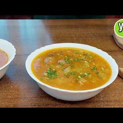 Придумала вкусный суп из фарша и чечевицы!