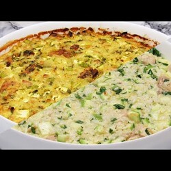 Мега ВКУСНЫЙ УЖИН из кабачков, риса и немного мяса! Просто и без заморочек - запеканка из кабачков