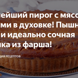 Вкуснейший пирог с мясом и грибами в духовке! Пышное тесто и идеально сочная начинка из фарша!