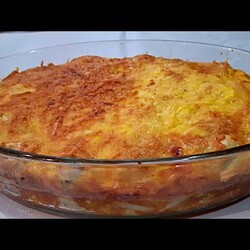 Быстрый ужин на скорую руку! запеканека из пельменей