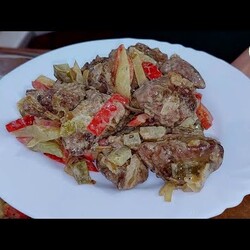 ТЁПЛЫЙ Осенний салат! Когда мне хочется особенно вкусной печени, я готовлю так
