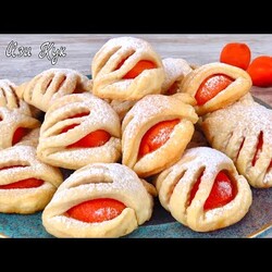 ПЕЧЕНЬЕ НА СМЕТАНЕ с абрикосами  или другими фруктами песочное