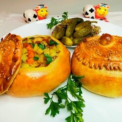 ЖАРКОЕ в Съедобном ГОРШОЧКЕ ! ВКУСНО и СЫТНО !!!