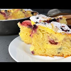 "Слишком вкусный" ПИРОГ!  Вкуснее торта, а готовить проще (летом пеку чуть ли не каждую неделю)