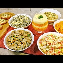 Сразу ШЕСТЬ МГНОВЕННЫХ САЛАТОВ На Каждый день и На Праздничный Стол