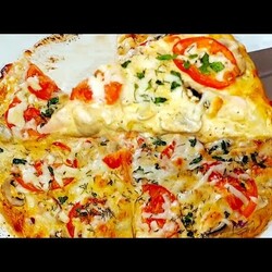 Пицца! Самое тонкое тесто для пиццы без дрожжей! Две начинки для пиццы!  Быстро, вкусно и бюджетно!