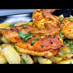 курица с картошкой в духовке легко