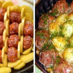 Дуже ситна запіканка з картоплі і фаршу