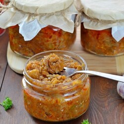 Икра из печеных баклажанов