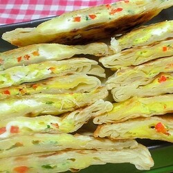 Лепешки сразу с начинкой