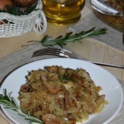 Запеченная капуста с грибами