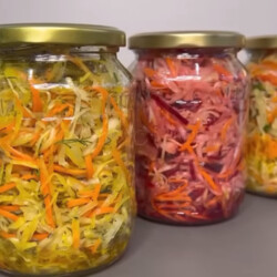 Три салата с капустой ( с уксусом)