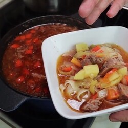 Лагман с картофелем