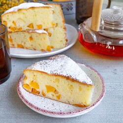 Нежный пирог с персиками на Вк Блоге влажный