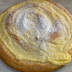 Пирог с кокосовым заварным кремом