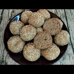 Веганские булочки из зелёной гречки, без муки, дрожжей, крахмала и глютена