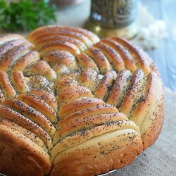 Разборный пирог с капустой и луком