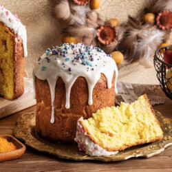 Кулич с яблоками