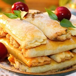 Трубочки с абрикосовой начинкой