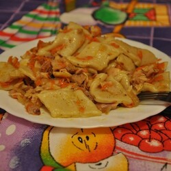 Домашняя лапша с курицей "Тетушкин рецепт"