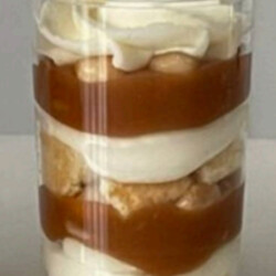 ПП десерт в стаканчике карамель арахис