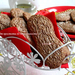 Шоколадное печенье с кокосовой стружкой