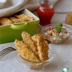 Куриное филе в кунжуте