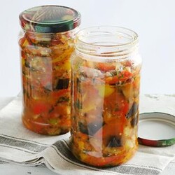 Салат из баклажанов на зиму, пошаговый рецепт с фото