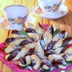 Печенье "Сахарные косички" с шоколадом