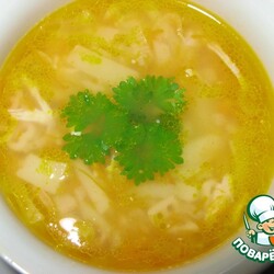 Куриный суп "Рыжик" с жареной вермишелью