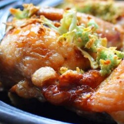 Курица по-грузински чкмерули(в духовке)