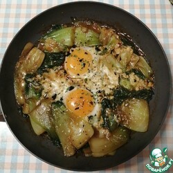 Блюдо из бок чоя с яйцом