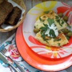 Капустная запеканка на сковороде