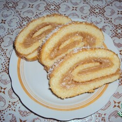 Быстрый рулет "Кокосовый" со сгущенкой