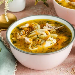 Домашний суп с чесночными галушками, пошаговый рецепт с фото на 593 ккал