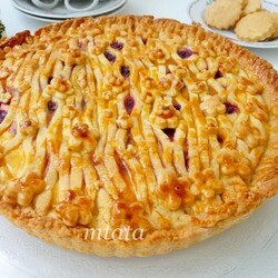 Творожный пирог с вишней