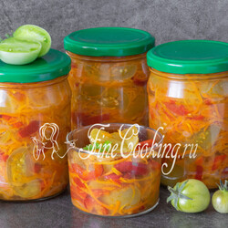 Салат из зеленых помидор на зиму