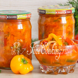 Салат с перцем, помидорами, луком и морковью на зиму