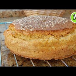 Смешала чечевицу с яйцами и получился вкусный хлеб!