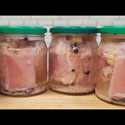 Сало в Баночке Пятиминутка. САМОЕ ВКУСНОЕ САЛО. стерилизация