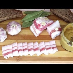 Сало соленое в рассоле Мягкое и очень вкусное. холодный способ.