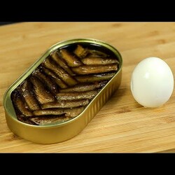 Банка шпрот и яйца. Всего за 5 минут. Получается фантастика На Праздничный стол.