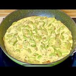 Быстрая Запеканка из Кабачков на сковороде. Вкусно. Быстро. Полезно. Жареные кабачки!