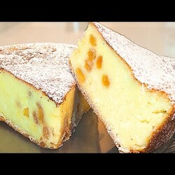 Вкусная творожная запеканка с изюмом, МАНКА 0,5 СТ, МОЛОКО 0,5 СТ