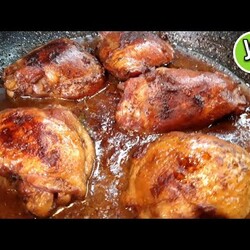 Как приготовить РУМЯНУЮ курицу, без жарки  и духовки ? соду в лук