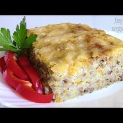 Очень вкусная Запеканка с гречкой и кабачком. сыр. Легко приготовить!