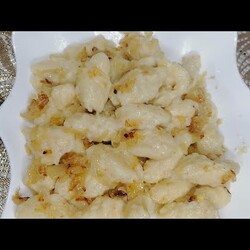 галушки. Самые нежные ленивые  вареники с картошкой! Самый быстрый способ, без лепки.