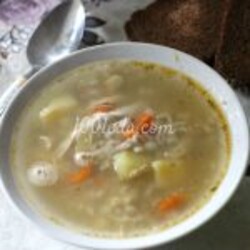 Перловый суп с курицей  - Куриный суп от 1001 ЕДА